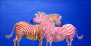 Diva Zebras on Royal Sapphire - Clara Nilles