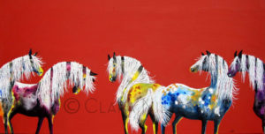 Painted Ponies on Spiced Cinnamon - Clara Nilles