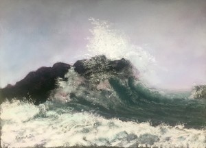 Original Framed Ocean Pastel Painting